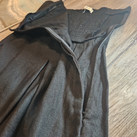 Aura the Label Buddha Wear Cora Wide Leg Black Linen Jumpsuit size Medium - Picture 9 of 11